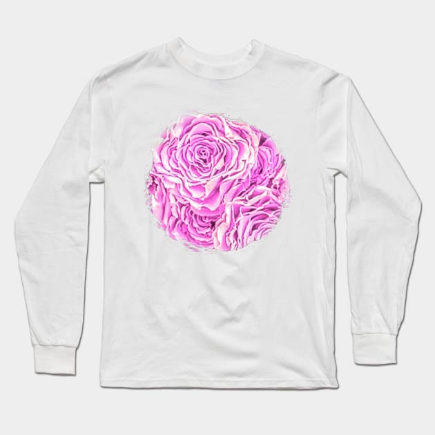 Light Pink Rose Long Sleeve T-Shirt by Klssaginaw